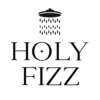 Holy Fizz logo – shower head icon with brand name in bold vintage