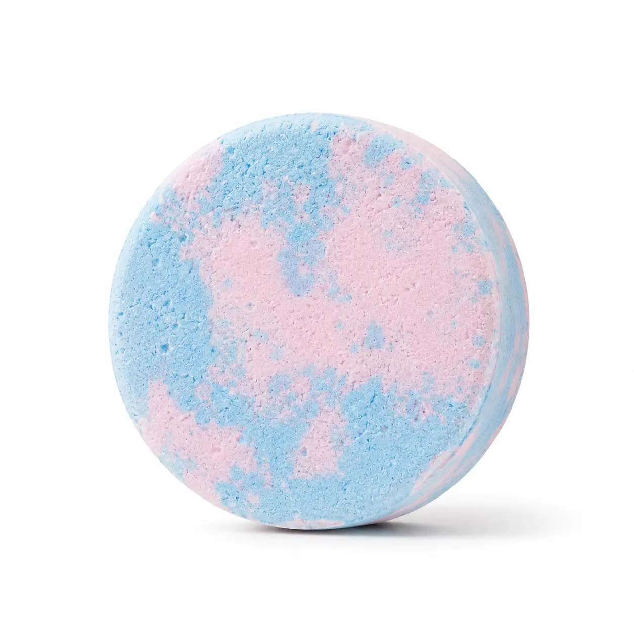 Holy Fizz Aqua Reverie shower steamer in pastel pink and blue